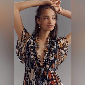 NWT Maeve Short-Sleeve V-Neck Dress - Monarch Vibes 🦋